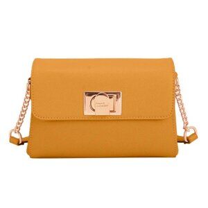 David Jones Pairs Women Fashion Crossbody Bag - Mustard